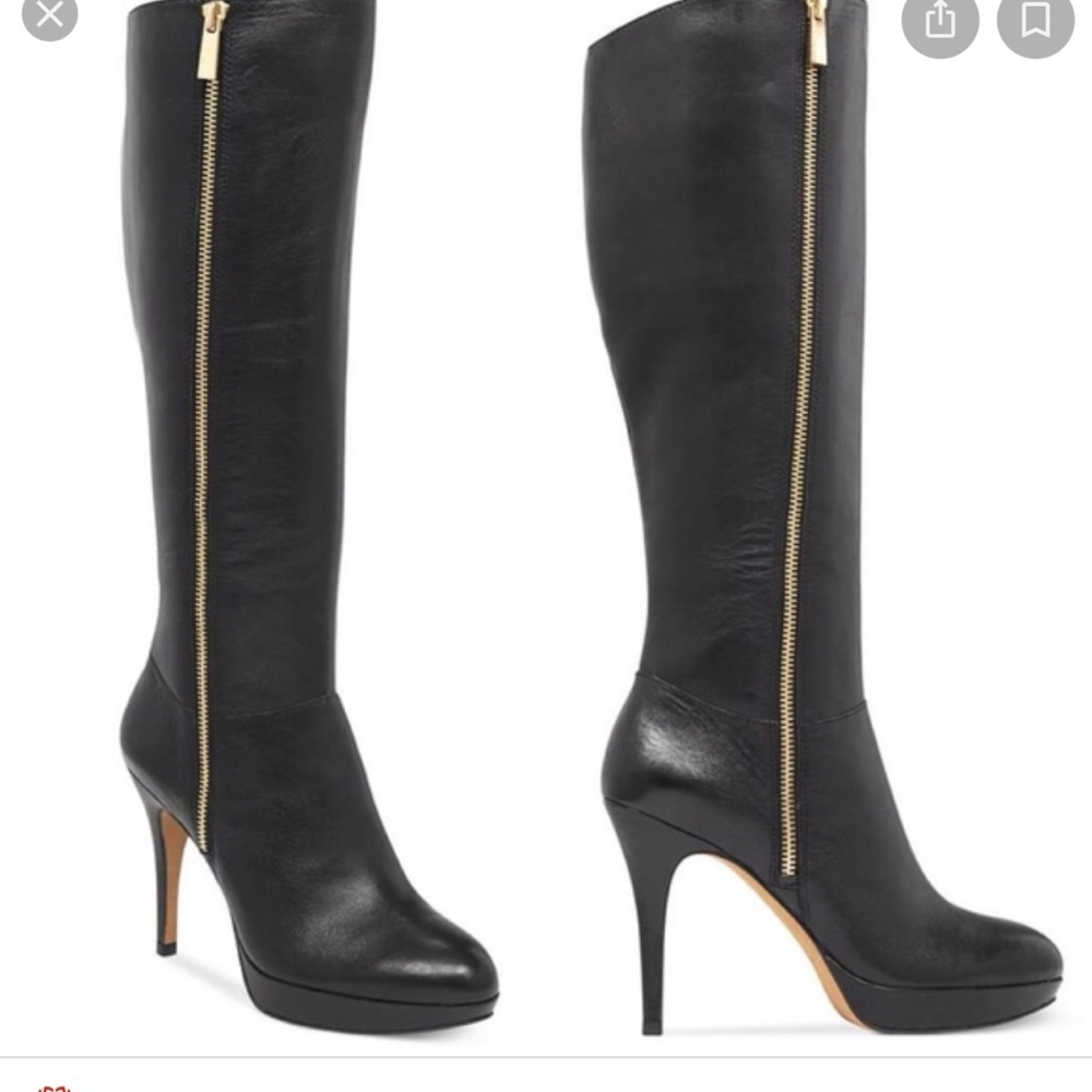 EUC! Vince Camuto Emalian Tall Leather Knee High platform stiletto boots!